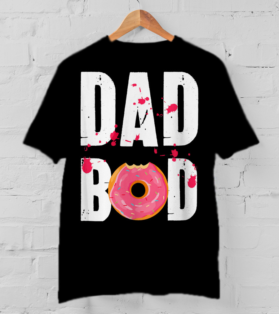 Dad Bod Donut Pink Sprinkle Humor T-Shirt