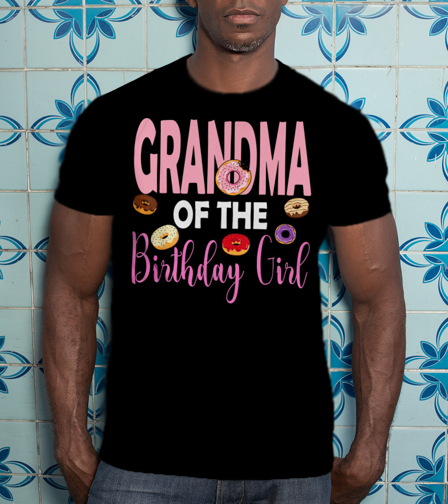 Grandma Of The Birthday Girl Donut Theme T-Shirt