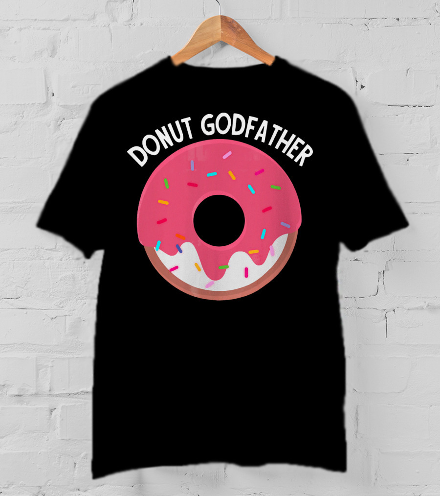 Donut Godfather Sprinkles Pink Donut T-Shirt