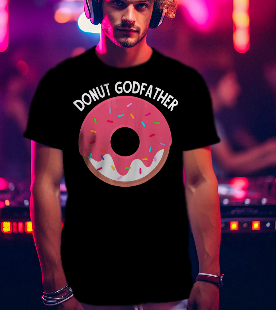 Donut Godfather Sprinkles Pink Donut T-Shirt