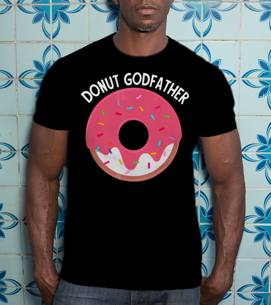 Donut Godfather Sprinkles Pink Donut T-Shirt