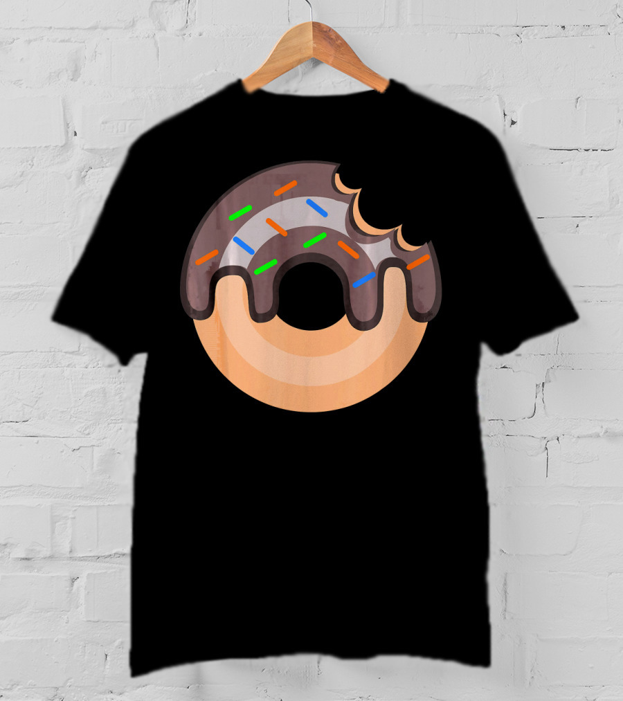 Donut Lover Favorite Food Chocolate Sprinkles Bite T-Shirt