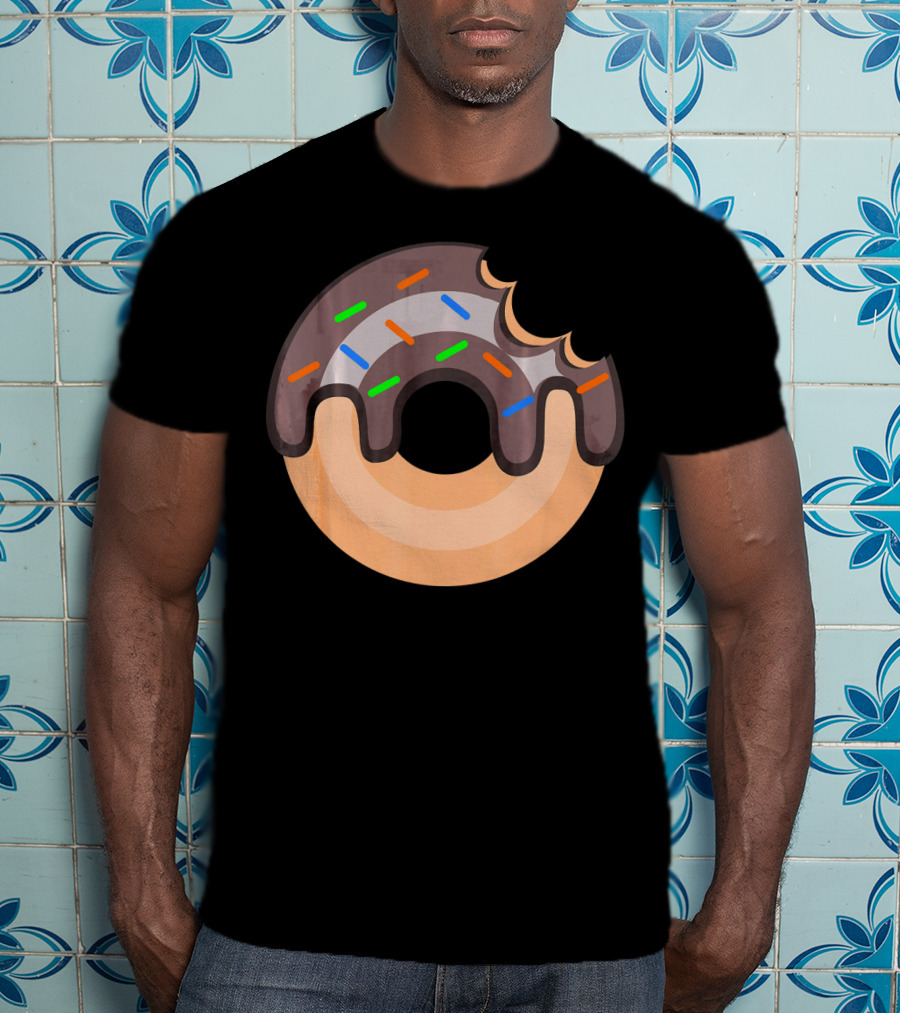 Donut Lover Favorite Food Chocolate Sprinkles Bite T-Shirt