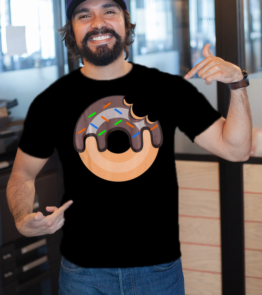 Donut Lover Favorite Food Chocolate Sprinkles Bite T-Shirt