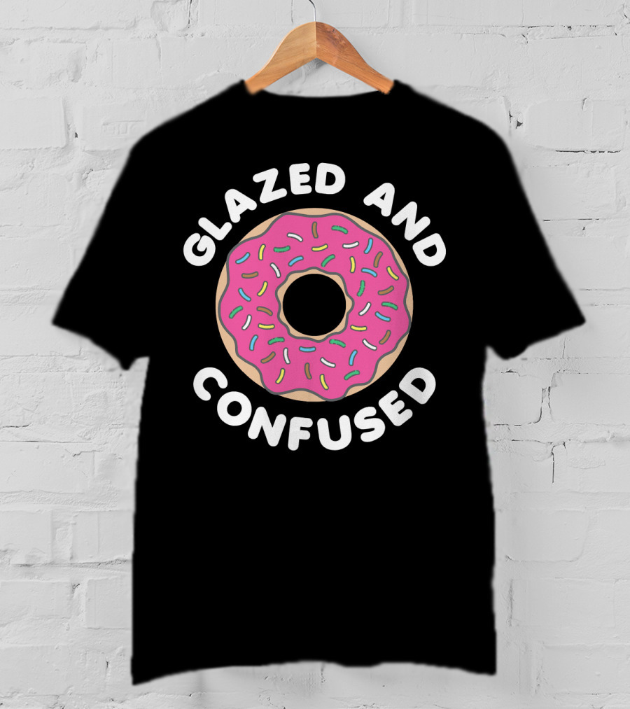 Glazed And Confused Pink Sprinkle Donut T-Shirt