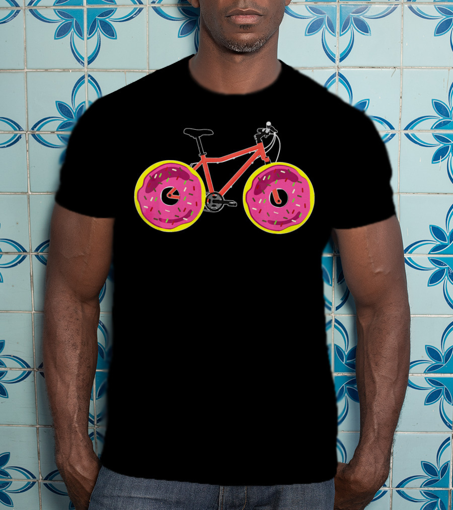 Donut Bicycle Mountain Bike Cycling Humor T-Shirt
