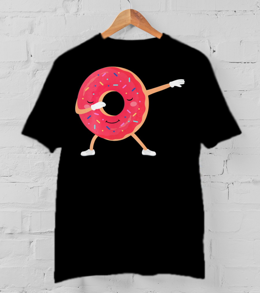 Dabbing Donut Sprinkles Funny Dance T-Shirt