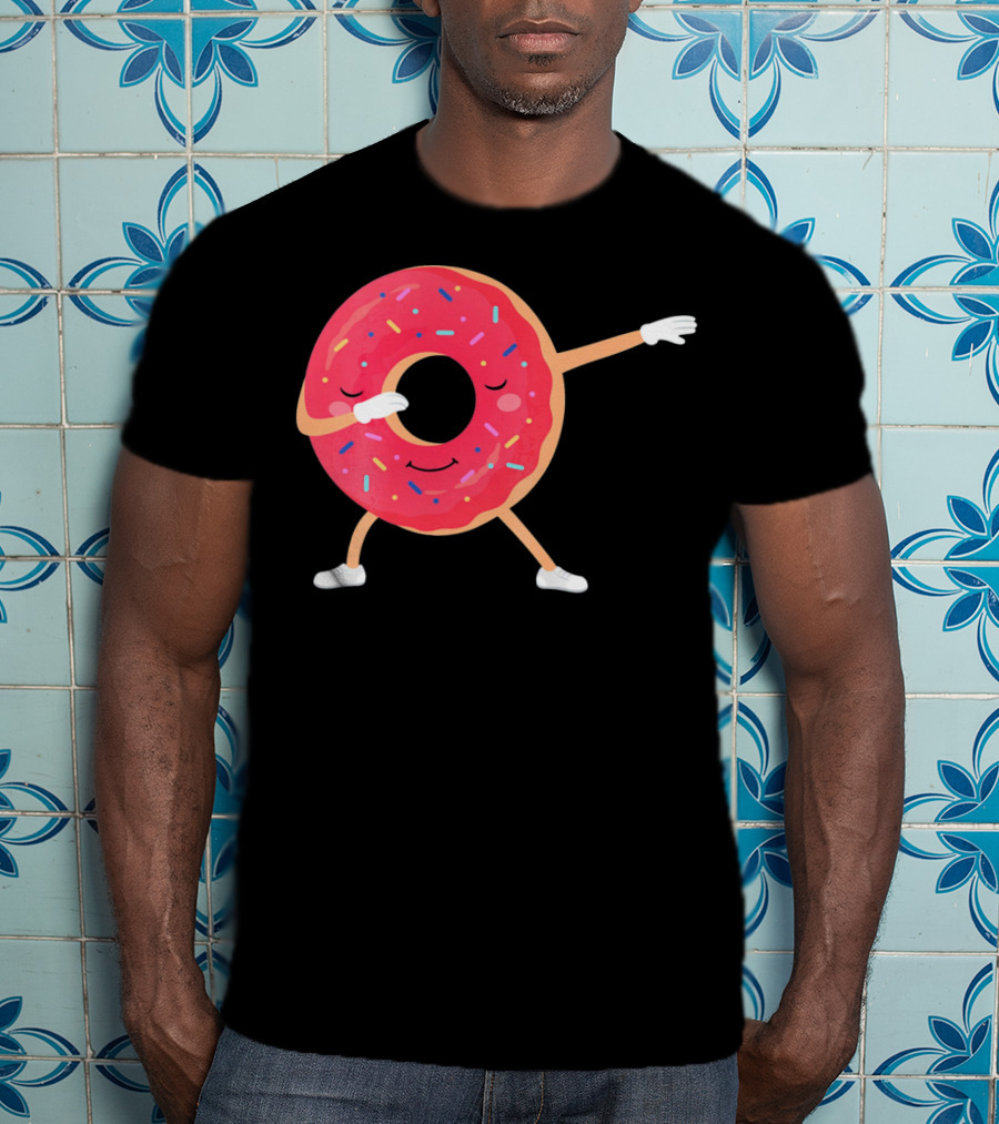 Dabbing Donut Sprinkles Funny Dance T-Shirt