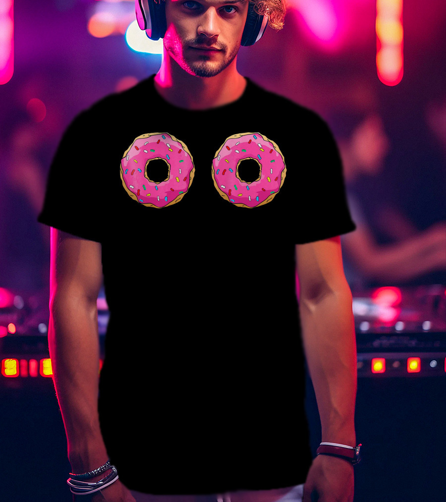 Funny Pink Sprinkle Donut Doughnut T-Shirt