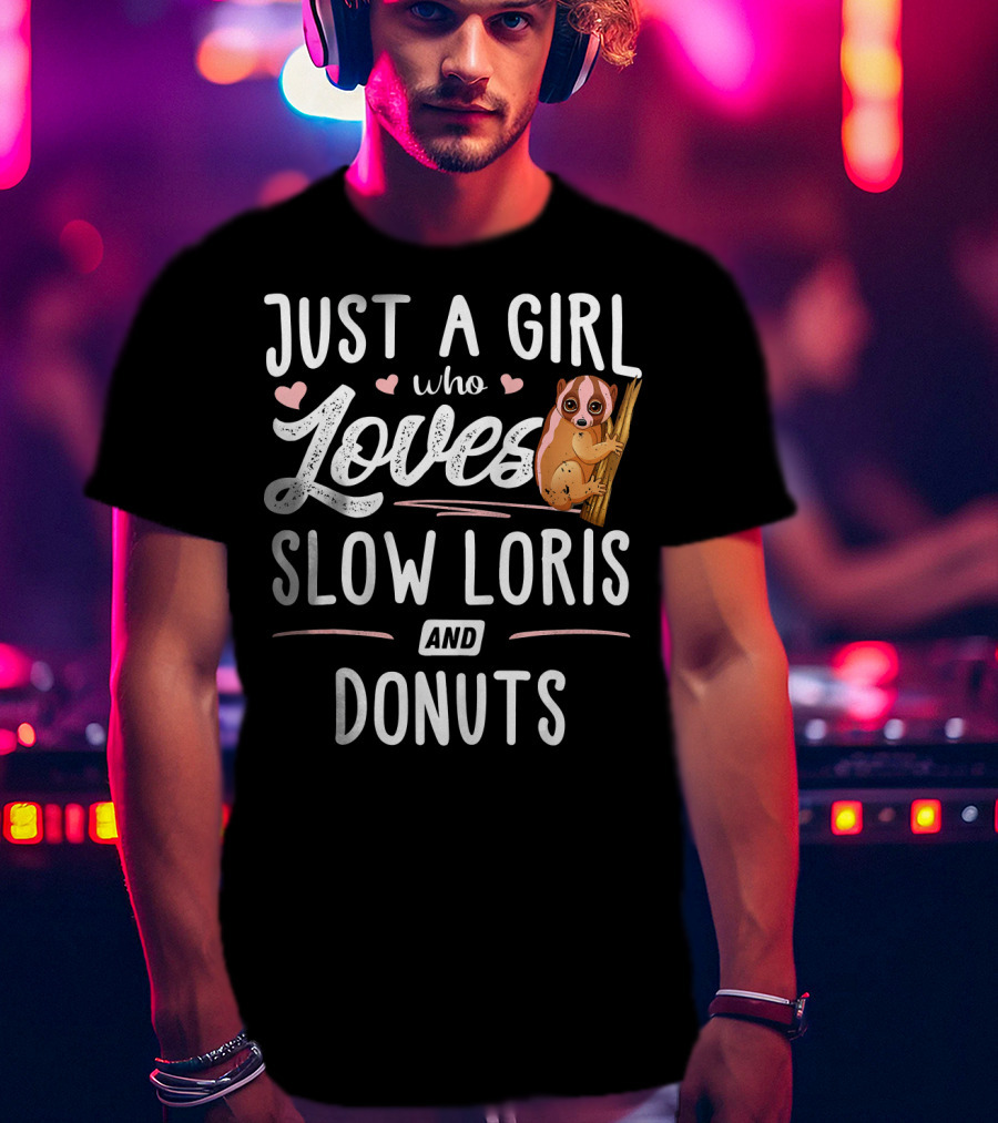 Just A Girl Who Loves Slow Loris And Donuts T-Shirt