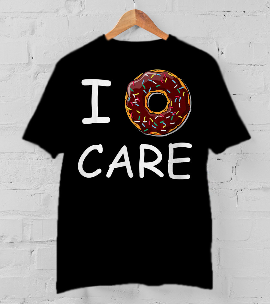 I Donut Care Sprinkles Donut Print T-Shirt