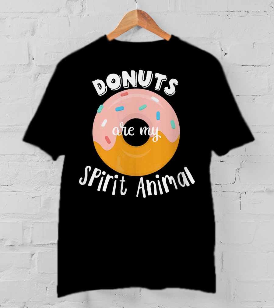 Donuts Are My Spirit Animal Funny Donut Sprinkles T-Shirt