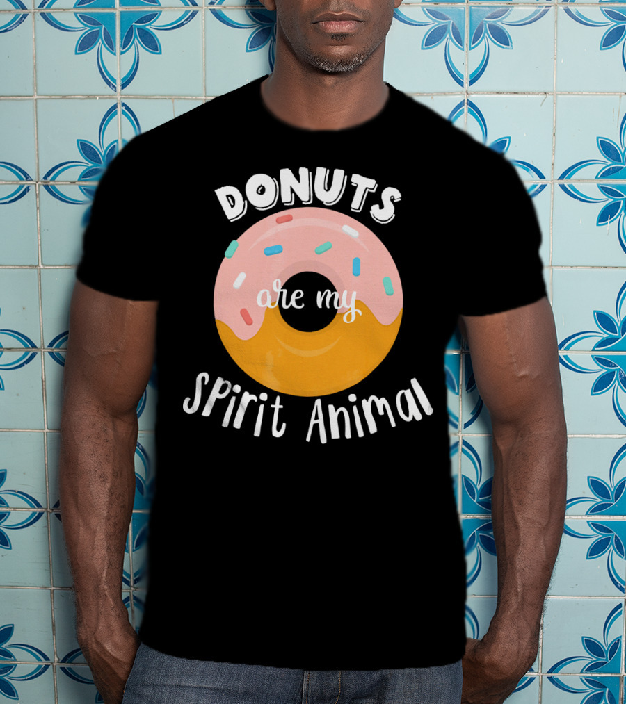 Donuts Are My Spirit Animal Funny Donut Sprinkles T-Shirt