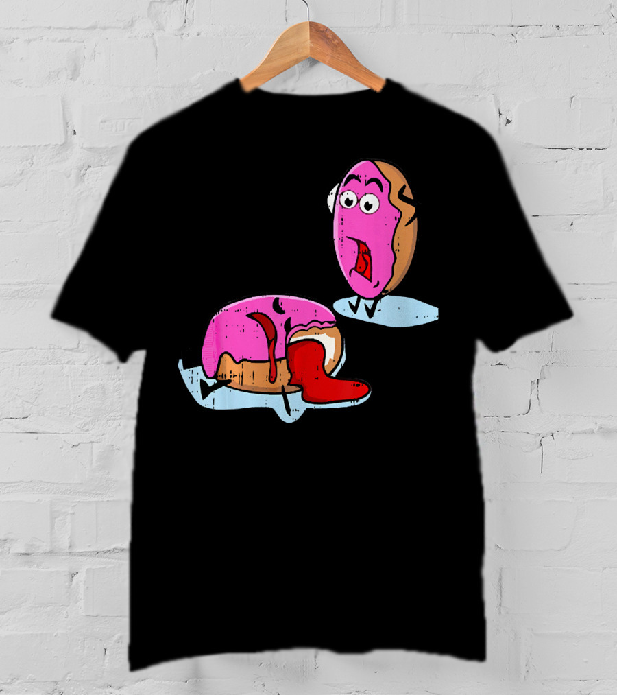 Dead Doughnut Bite Funny Donut Joke Swee Comic Reaction T-Shirt