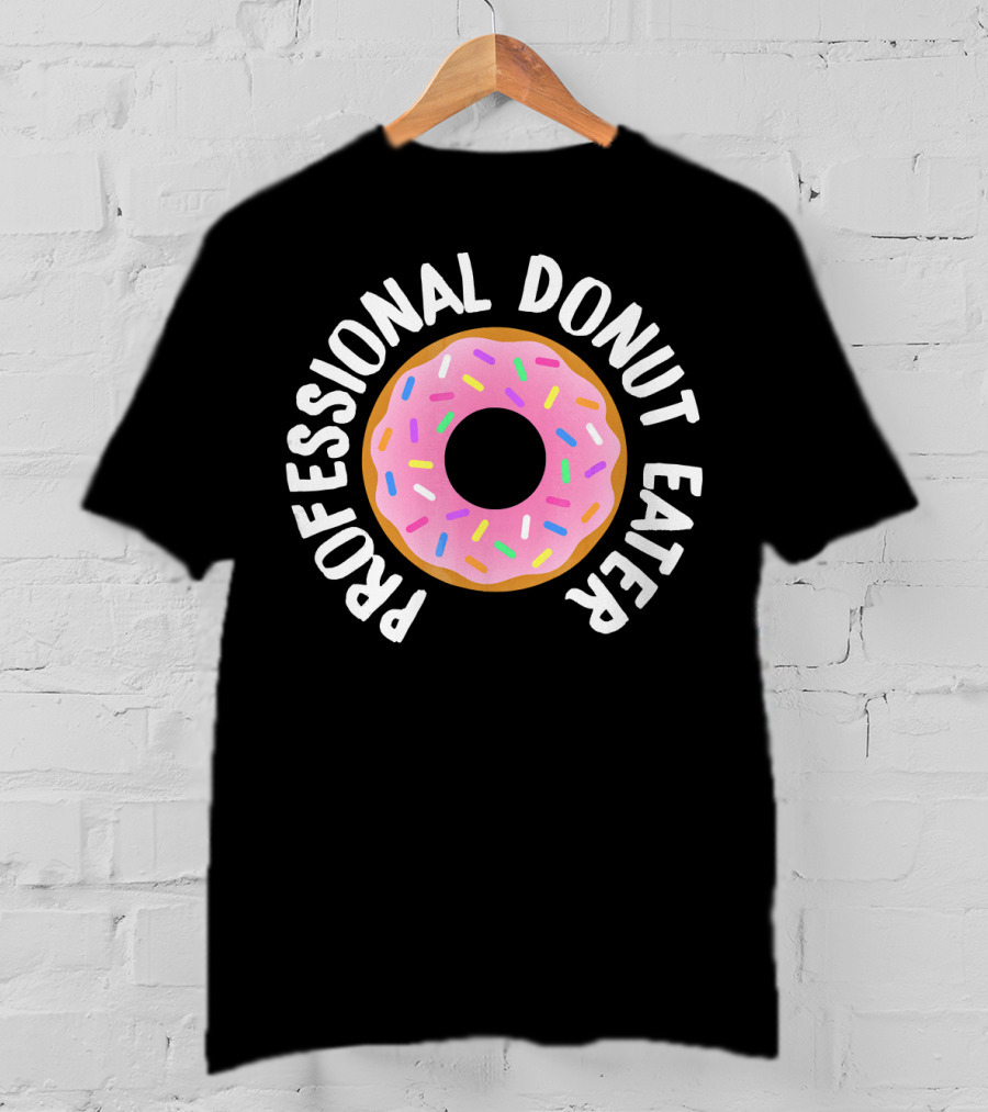 Professional Donut Eater Pink Sprinkle Donut T-Shirt