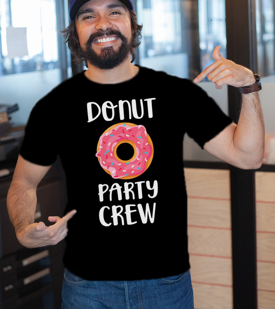 Donut Party Crew Longsleeve Donut Sprinkle T-Shirt