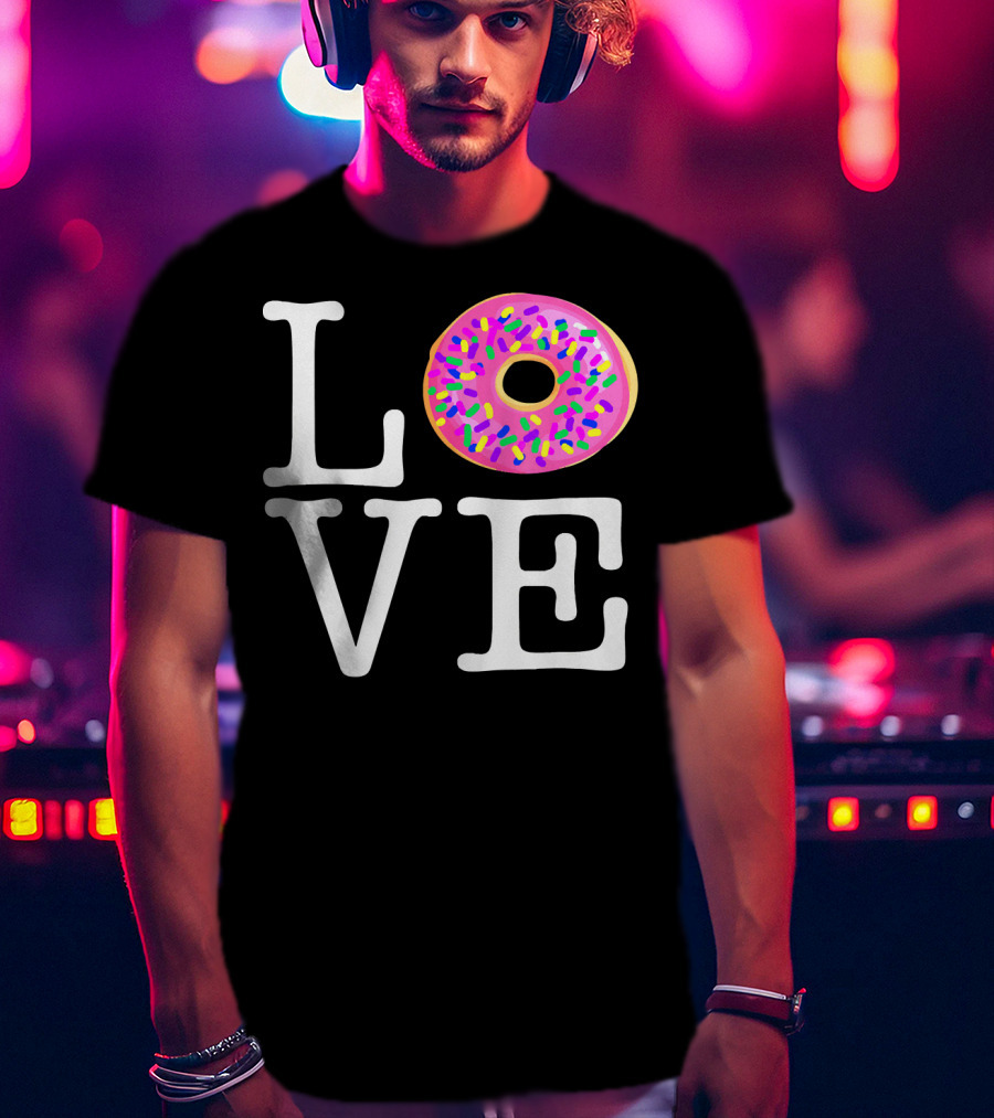 LOVE Donut Pink Sprinkles T-Shirt