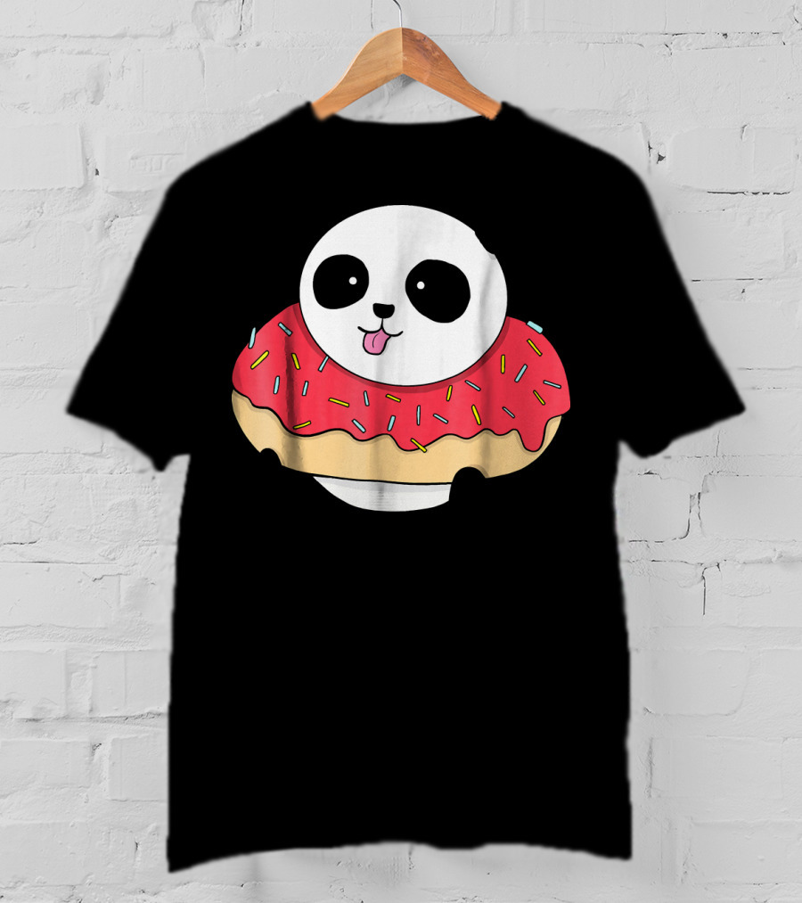 Cute Baby Panda With Sprinkled Donut Squish T-Shirt
