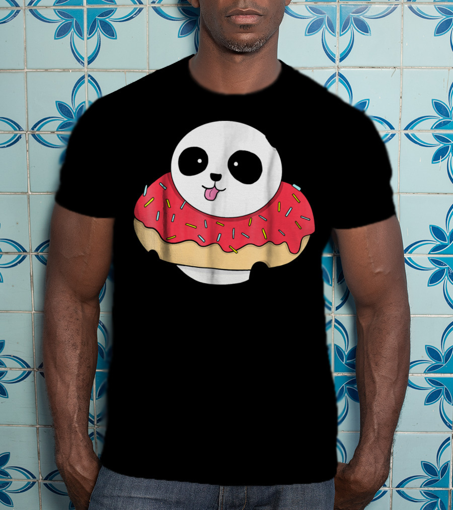 Cute Baby Panda With Sprinkled Donut Squish T-Shirt