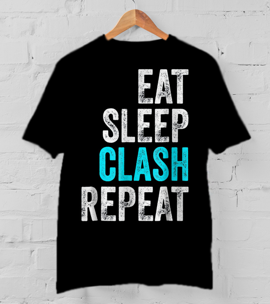 Mens Gaming Clan Eat Sleep Clash Repeat T-Shirt