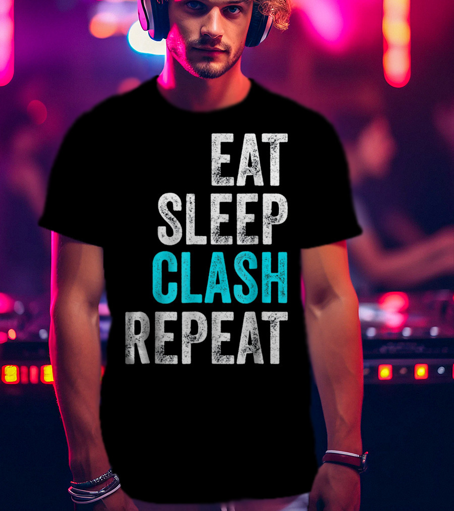 Mens Gaming Clan Eat Sleep Clash Repeat T-Shirt