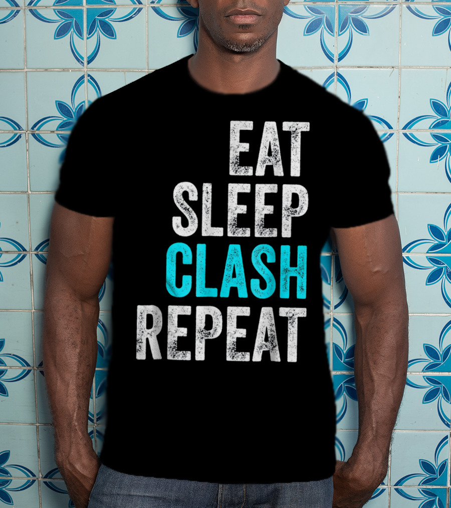 Mens Gaming Clan Eat Sleep Clash Repeat T-Shirt