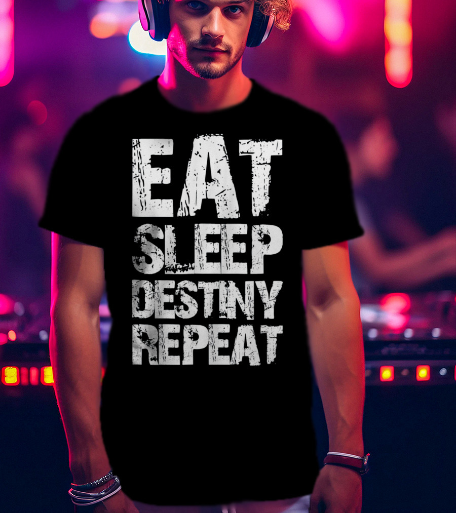 Eat Sleep Destiny Repeat Gaming Lifestyle Routine T-Shirt