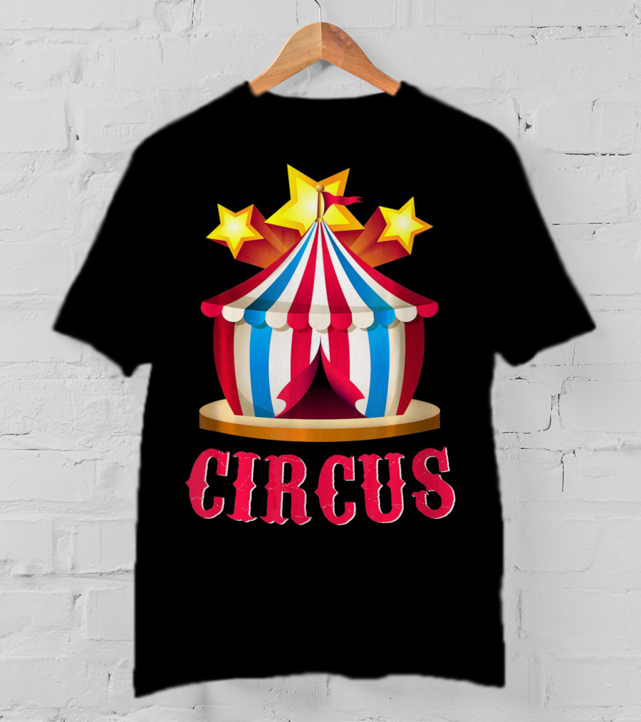 Circus Tent Emoticon With Stars Event Sta T-Shirt
