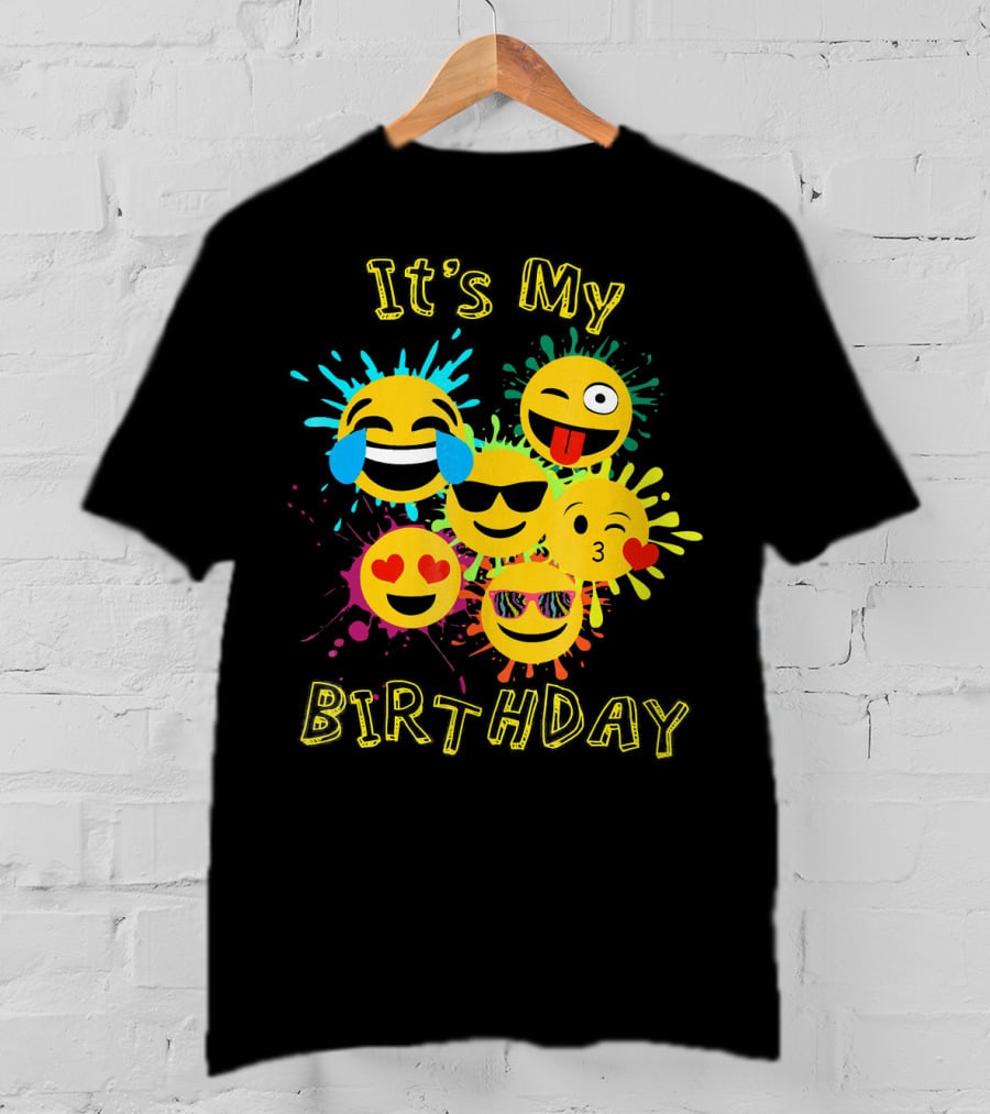It's My Birthday Colorful Emoji T-Shirt
