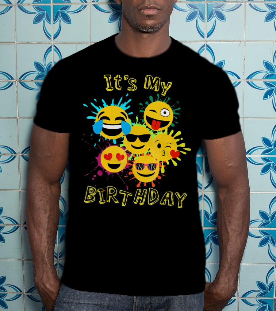 It's My Birthday Colorful Emoji T-Shirt