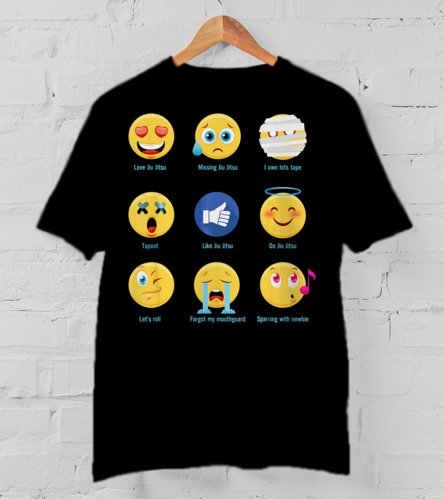 Brazillian Jiu Jitsu 9 Shades Love Missing Tape Tapout Like Do Let’s Roll Forgot Sparring T-Shirt