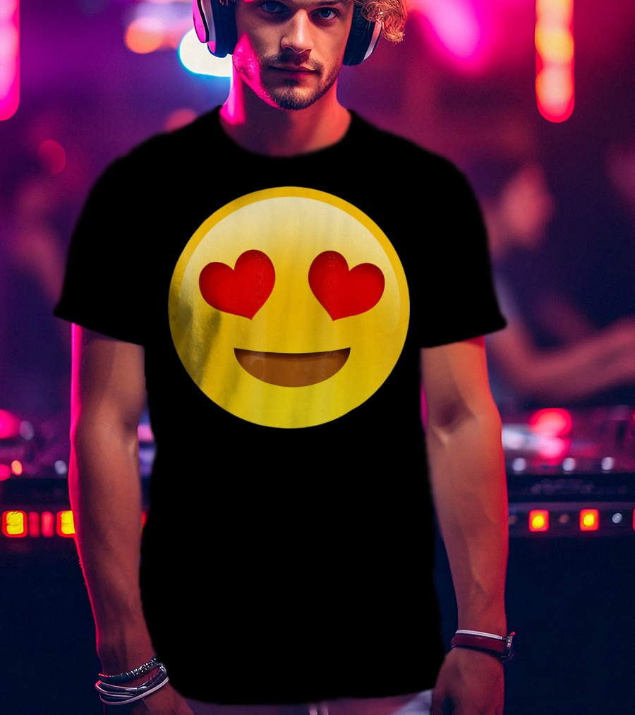 Emoji R Us Heart Eyes Smiley Love T-Shirt