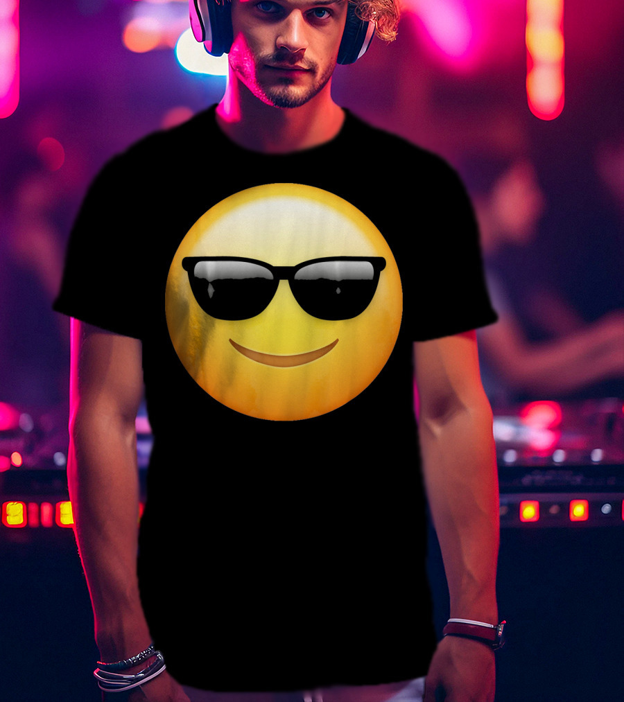 Sunglasses Emoji Cool Smiley Face T-Shirt