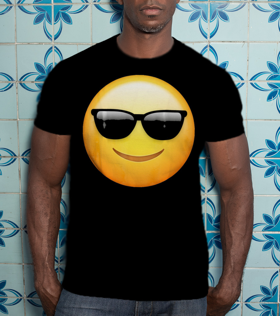 Sunglasses Emoji Cool Smiley Face T-Shirt