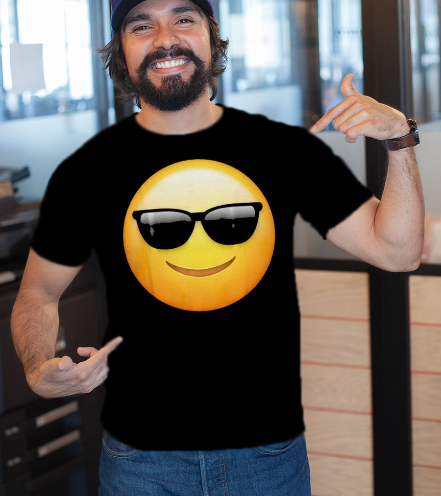 Sunglasses Emoji Cool Smiley Face T-Shirt