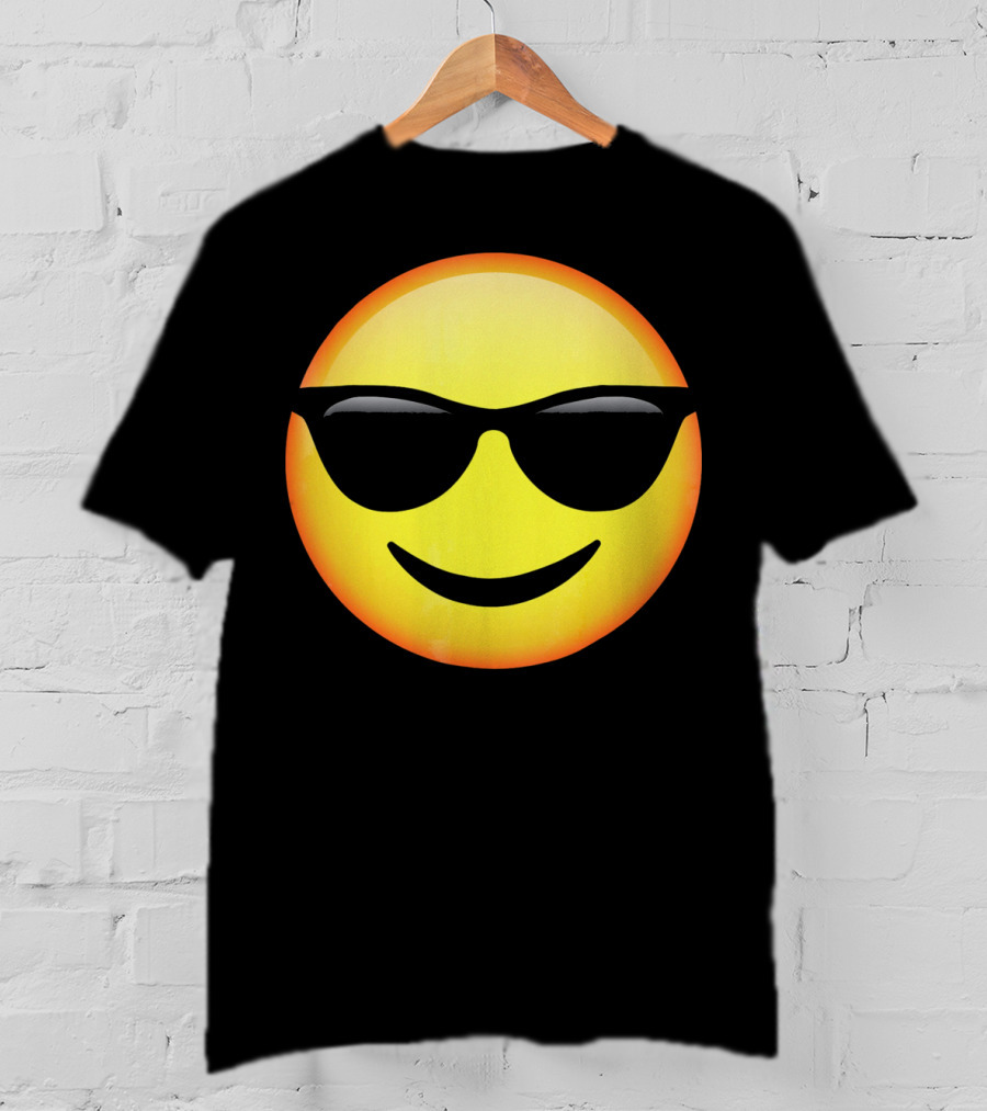 HD Emoji Sunglasses Face Emoticon T-Shirt
