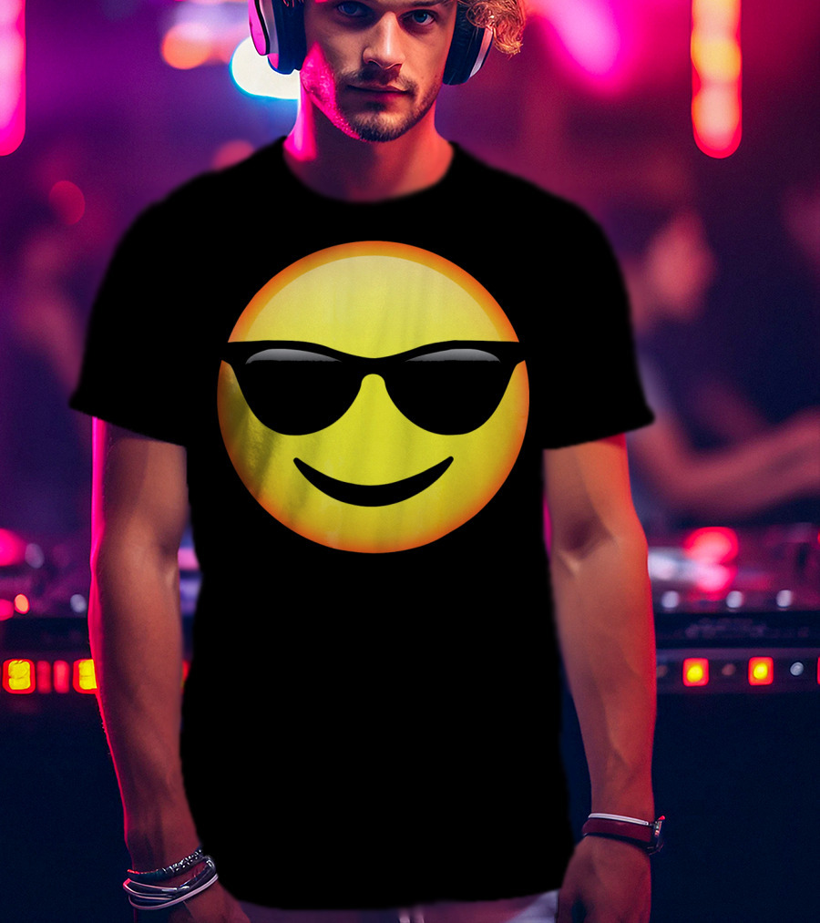 HD Emoji Sunglasses Face Emoticon T-Shirt