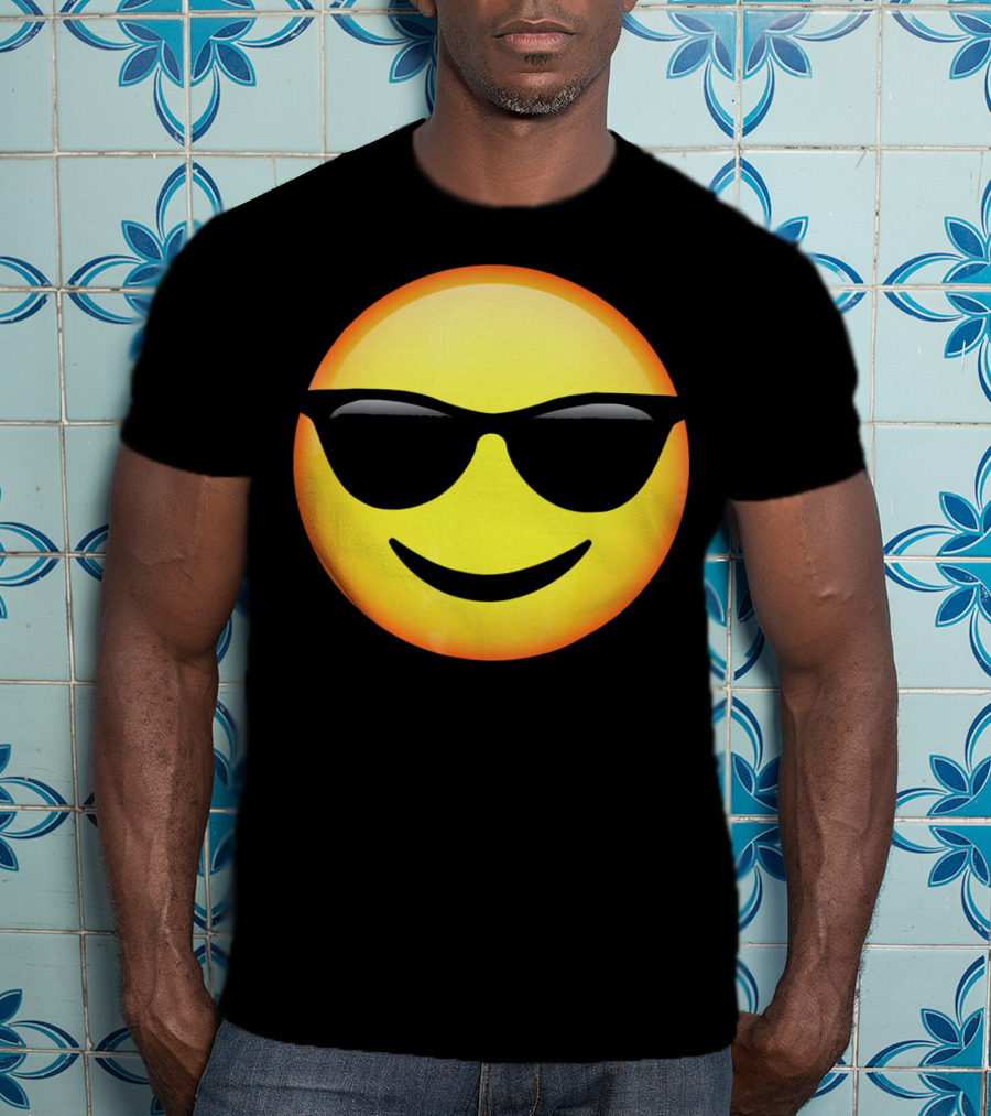 HD Emoji Sunglasses Face Emoticon T-Shirt