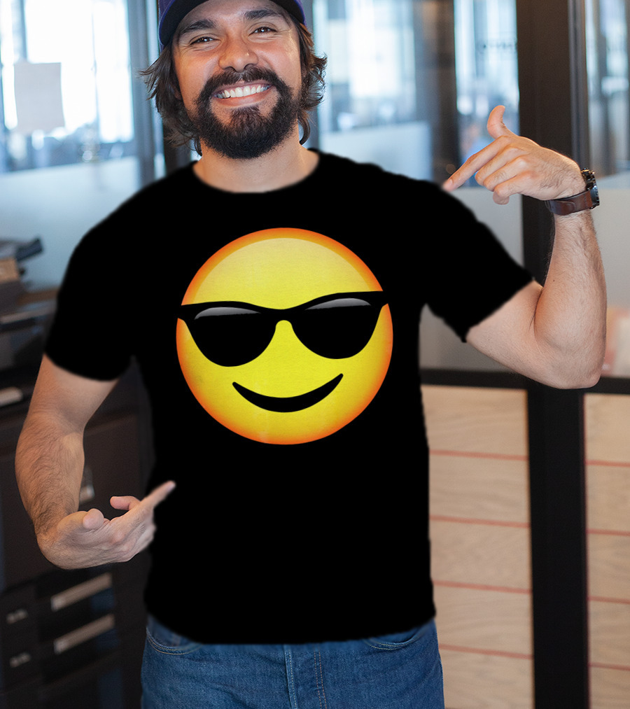 HD Emoji Sunglasses Face Emoticon T-Shirt