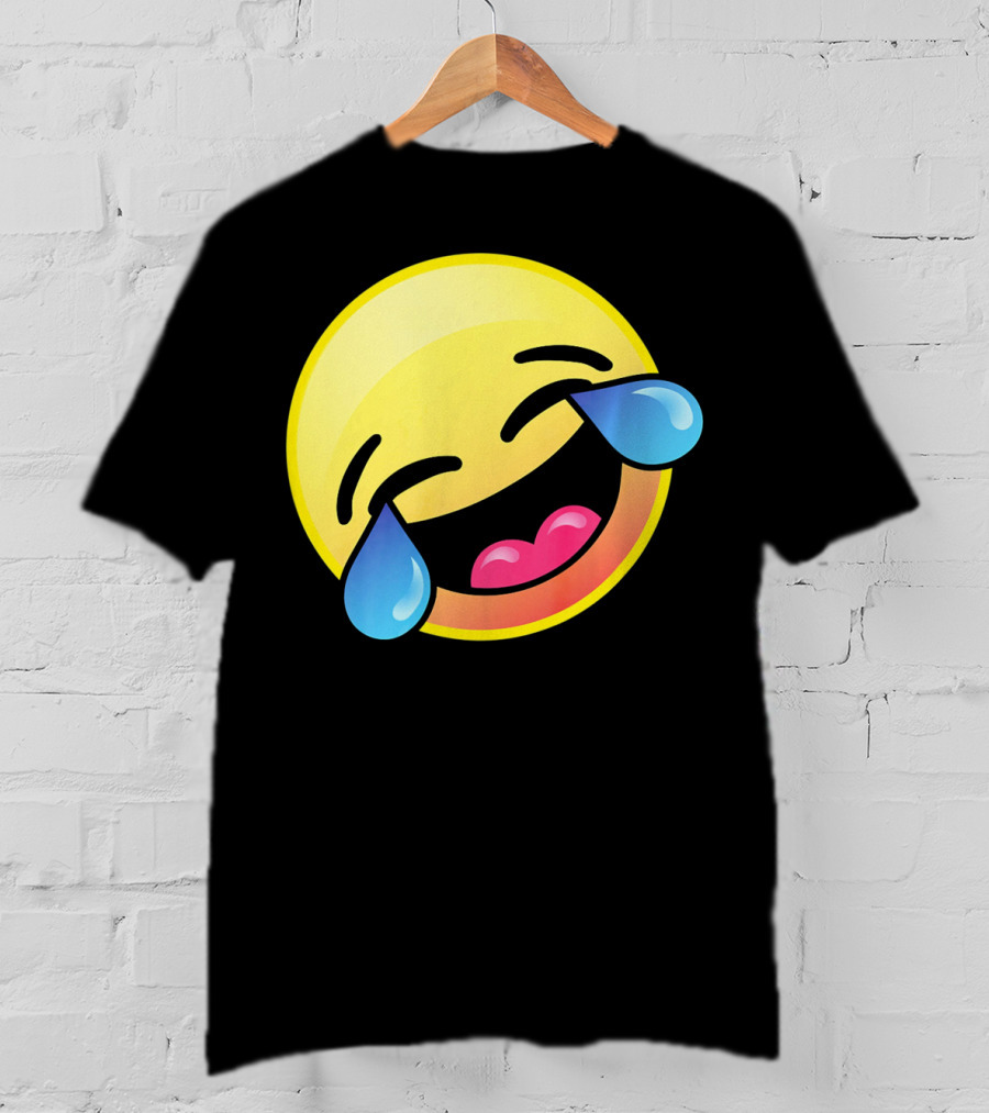 Laughing Crying Emoji Cute LOL Funny Expression T-Shirt
