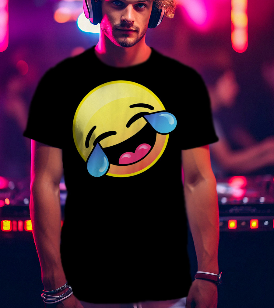 Laughing Crying Emoji Cute LOL Funny Expression T-Shirt