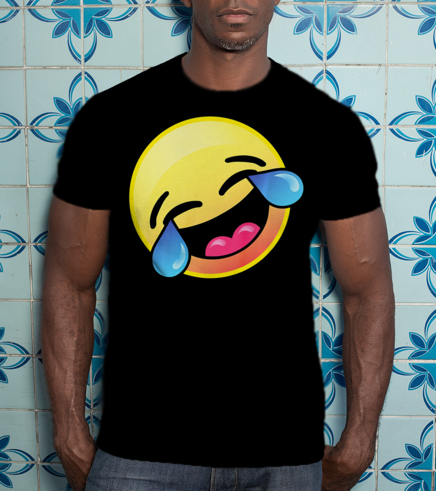 Laughing Crying Emoji Cute LOL Funny Expression T-Shirt