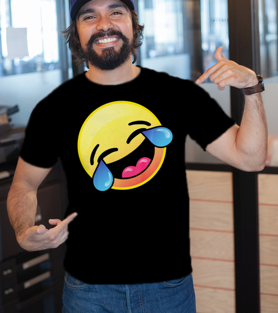 Laughing Crying Emoji Cute LOL Funny Expression T-Shirt