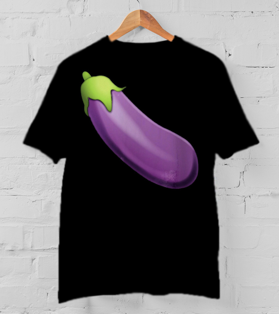 EmojiTees Bold Eggplant Emoji Weiner T-Shirt