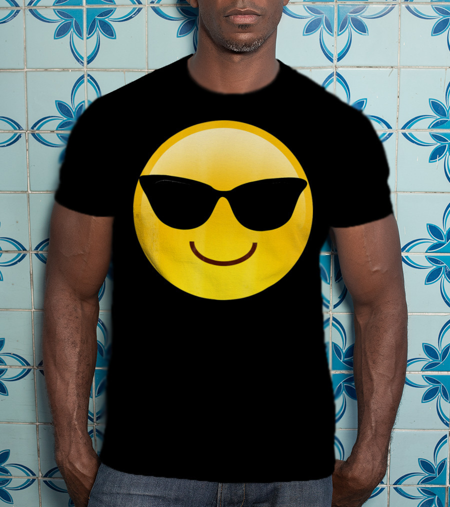 Cool Smiley Sunglasses Emoji Shades T-Shirt