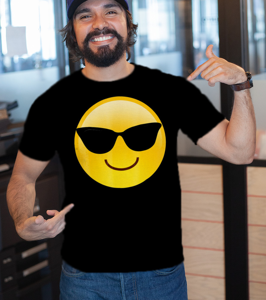 Cool Smiley Sunglasses Emoji Shades T-Shirt