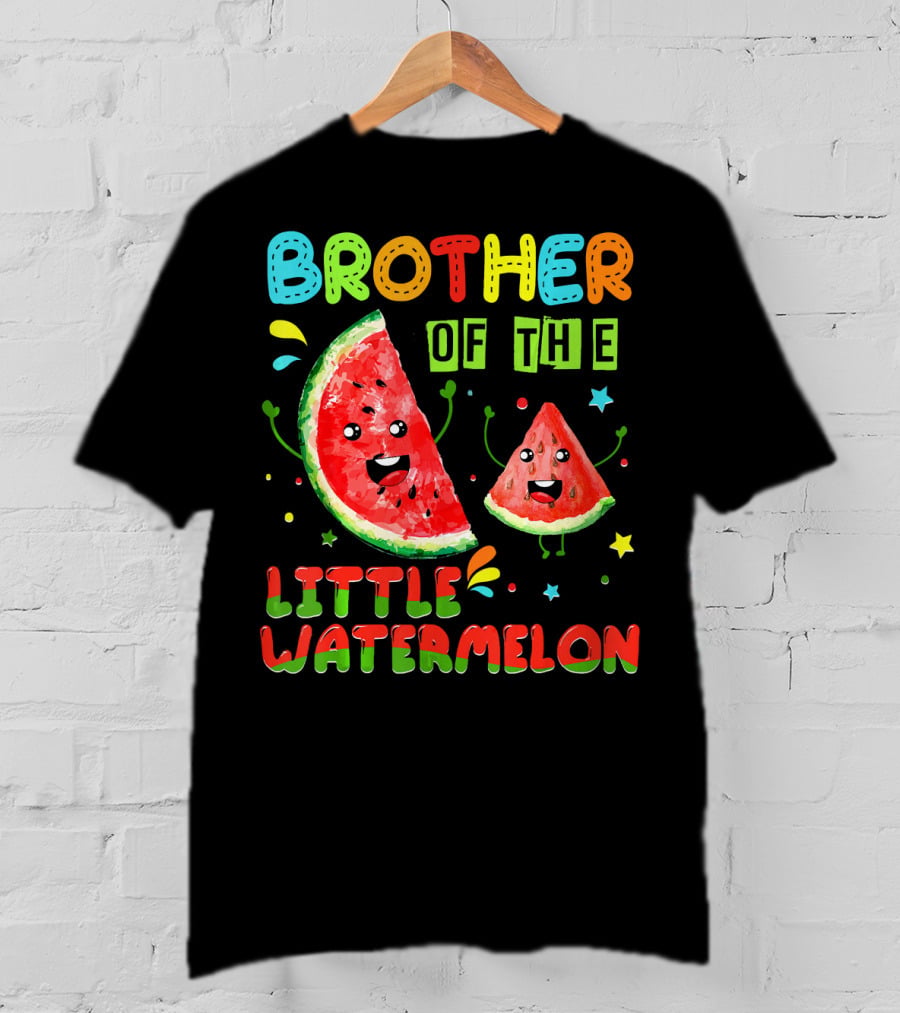 Brother Of The Little Watermelon Birthday Family T-Shirt