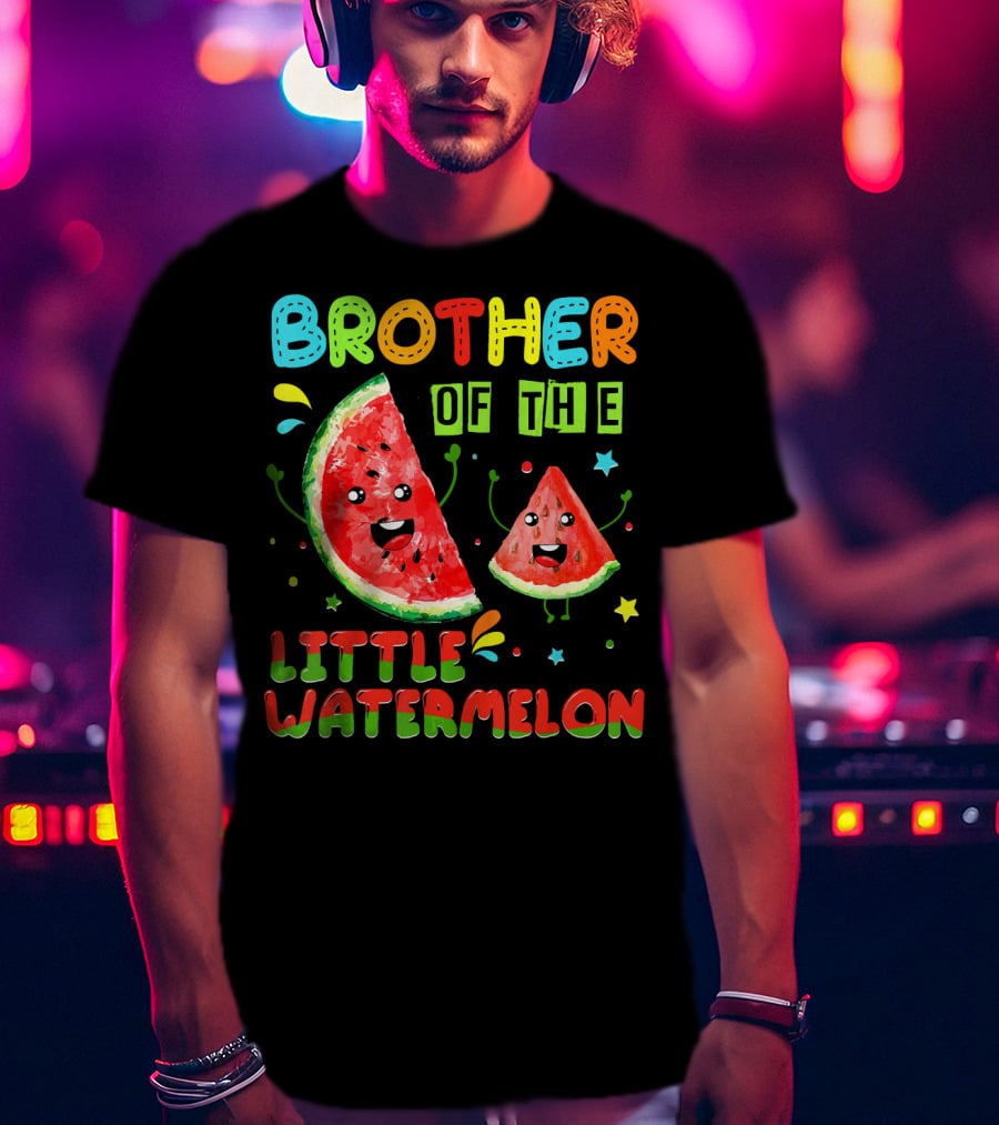Brother Of The Little Watermelon Birthday Family T-Shirt