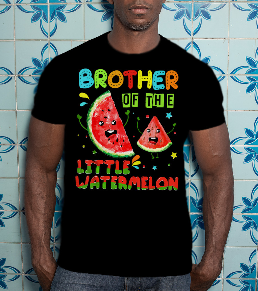 Brother Of The Little Watermelon Birthday Family T-Shirt