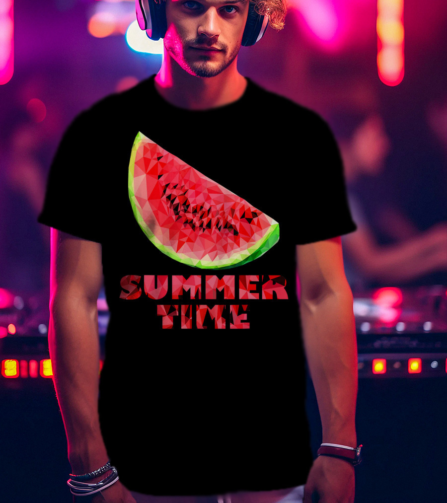 Watermelon Slice Summer Time Tro T-Shirt